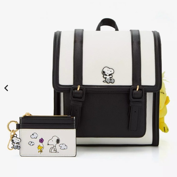 Bioworld | Bags | Peanuts Snoopy Black White Mini Backpack With ...